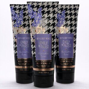 Bath & Body Works Body Cream Bundle  LAVENDER LUXE EMILY IN PARIS 3 pack NEW